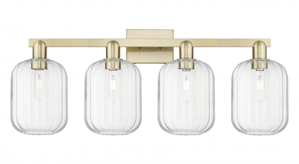 Preston Cylinder - 4 Light - 36 inch - Antique Brass - Bath Vanity Light