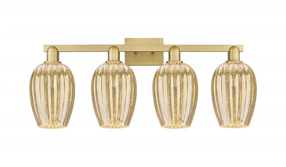Preston - 4 Light - 36 inch - Brushed Brass - Bath Vanity Light