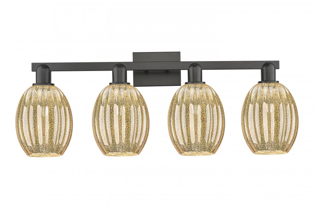 Preston - 4 Light - 36 inch - Matte Black - Bath Vanity Light
