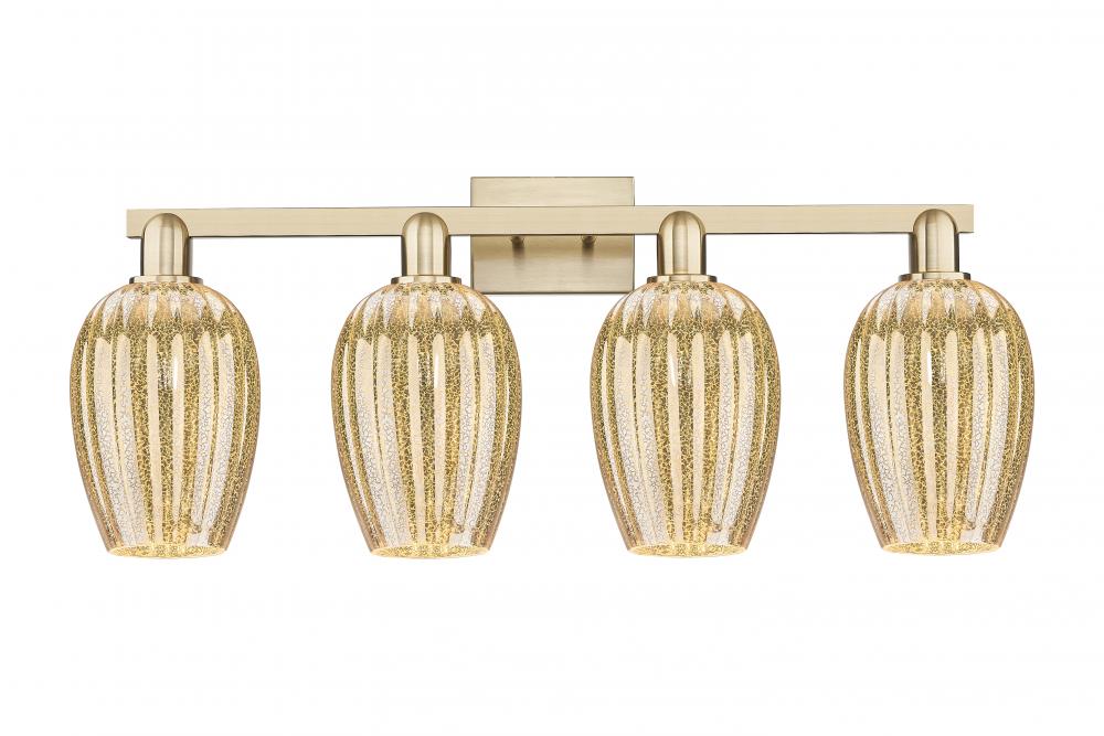 Preston Flute - 4 Light - 36 inch - Champagne Bronze - Bath Vanity Light