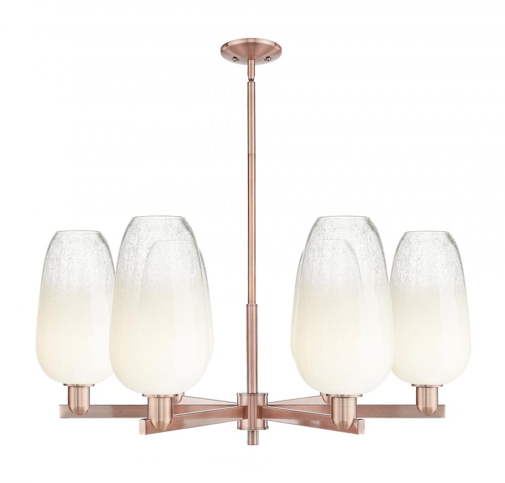 Brookhaven Flute - 6 Light - 24 inch - Antique Copper - Chandelier