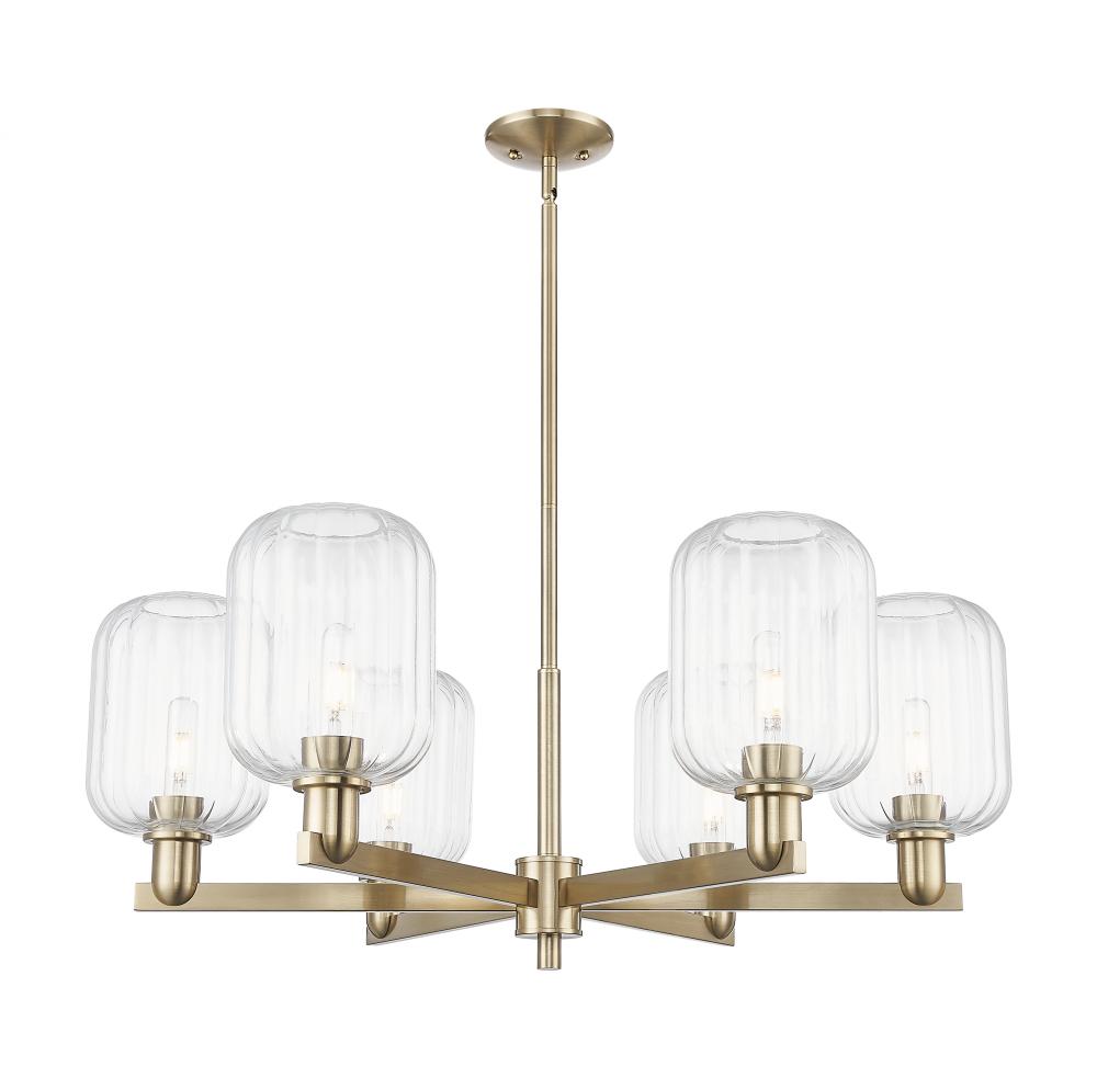 Preston Cylinder - 6 Light - 24 inch - Champagne Bronze - Chandelier