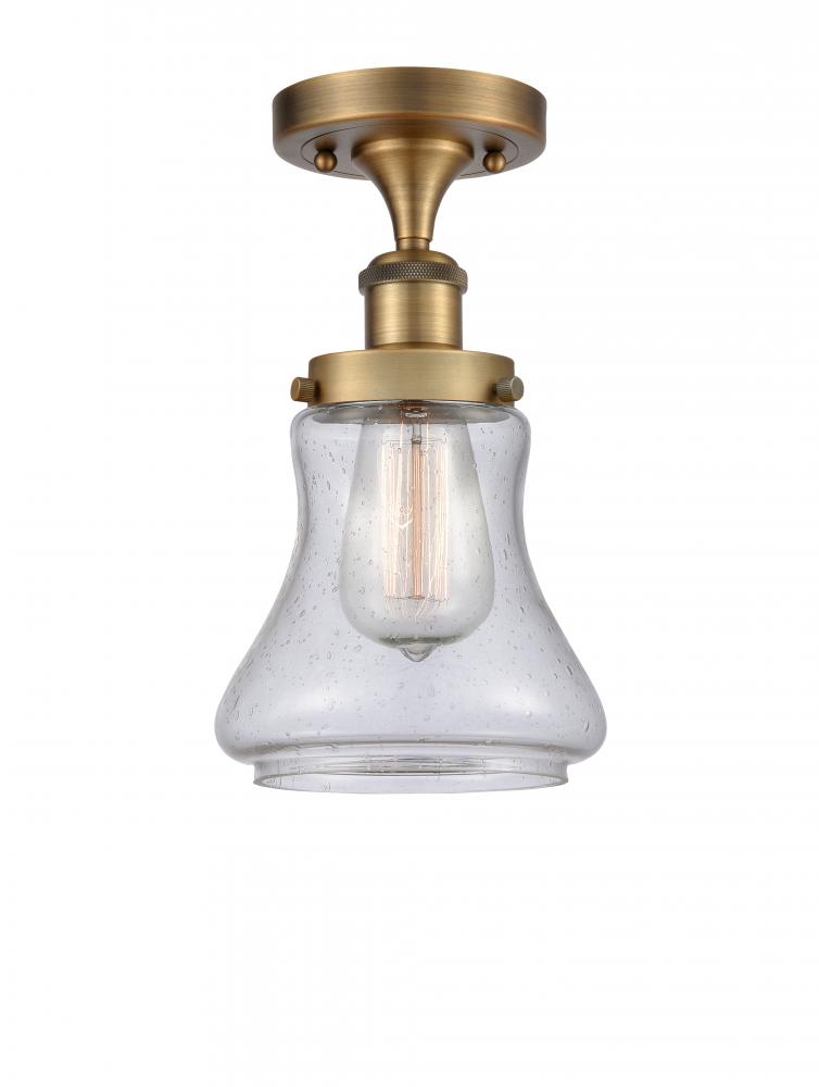 Bellmont - 1 Light - 6 inch - Brushed Brass - Semi-Flush Mount