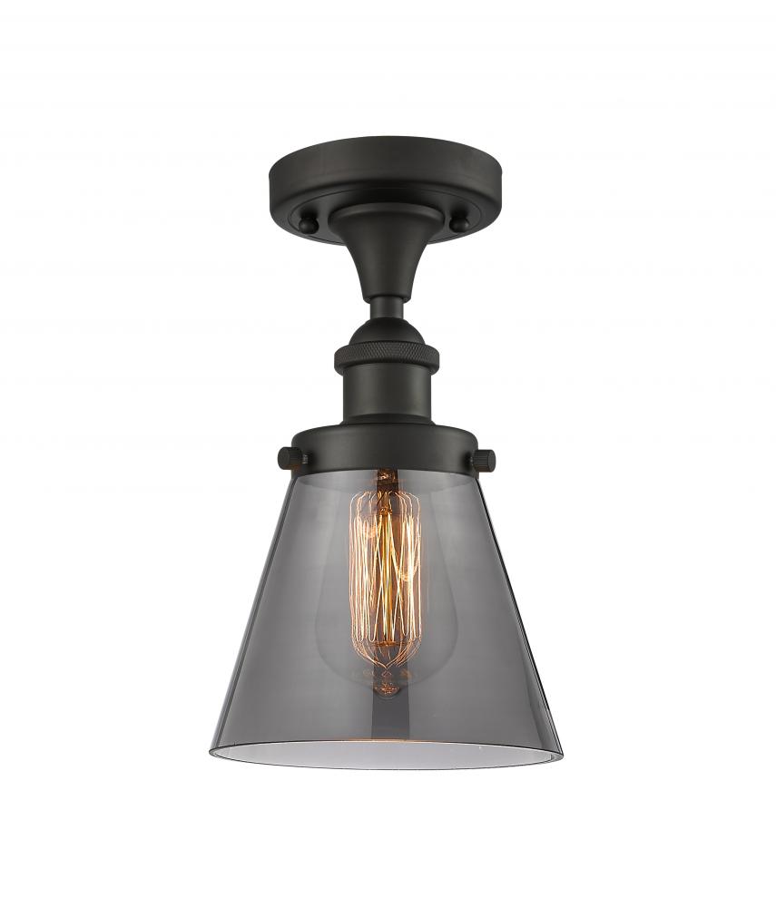 Cone - 1 Light - 6 inch - Oil Rubbed Bronze - Semi-Flush Mount