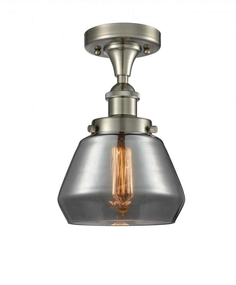 Fulton - 1 Light - 6 inch - Brushed Satin Nickel - Flush Mount
