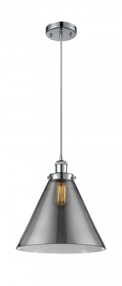 Cone - 1 Light - 12 inch - Polished Chrome - Cord hung - Mini Pendant