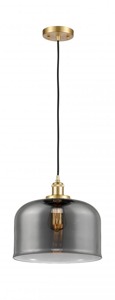 Bell - 1 Light - 12 inch - Satin Gold - Cord hung - Mini Pendant