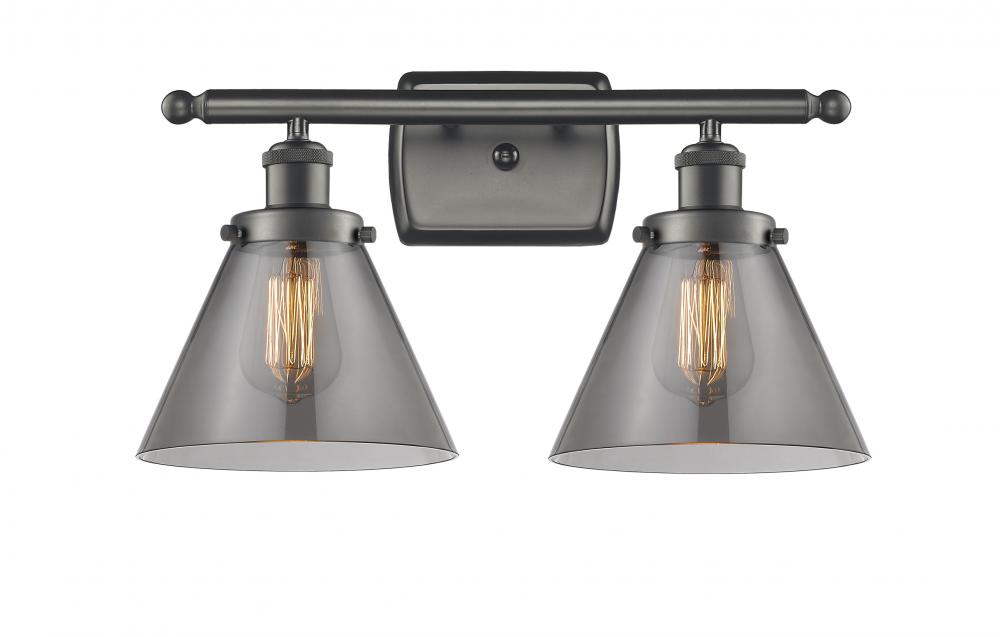 Cone - 2 Light - 18 inch - Oil Rubbed Bronze - Bath Vanity Light