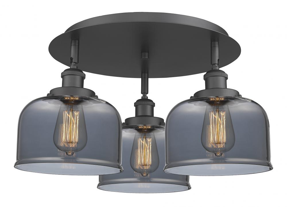 Cone - 3 Light - 20 inch - Matte Black - Flush Mount