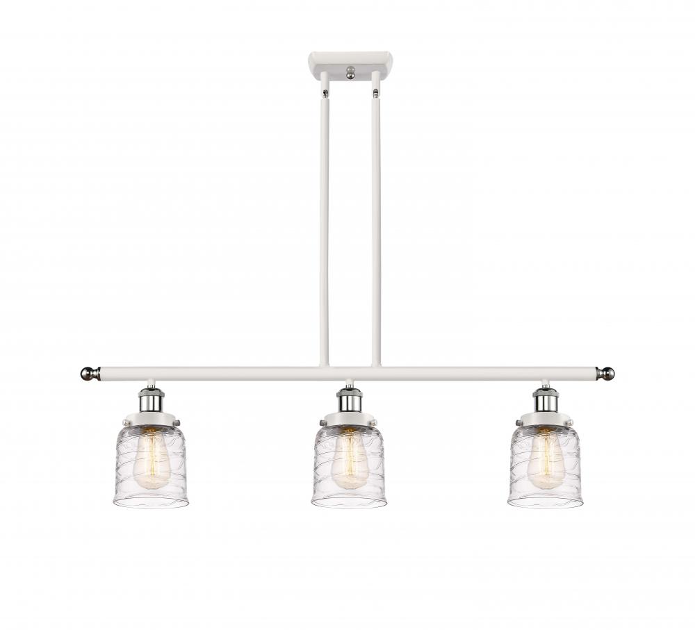Bell - 3 Light - 36 inch - White Polished Chrome - Stem Hung - Island Light