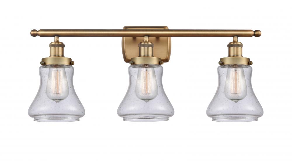 Bellmont - 3 Light - 26 inch - Brushed Brass - Bath Vanity Light