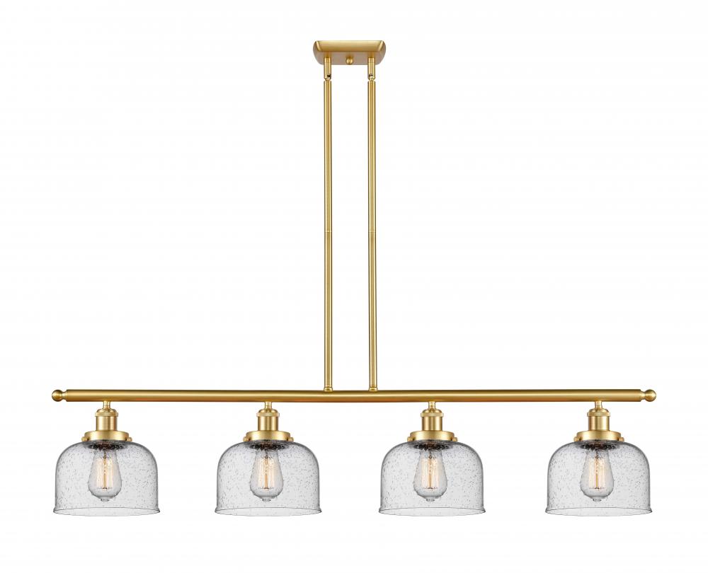 Bell - 4 Light - 48 inch - Satin Gold - Stem Hung - Island Light