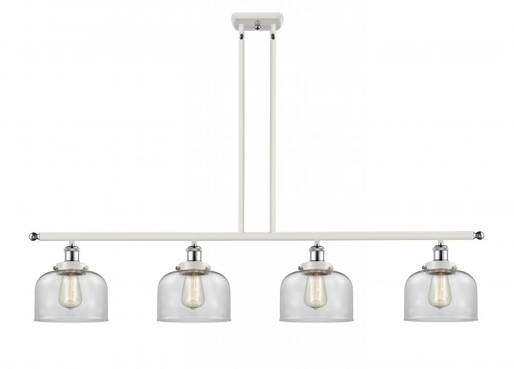 Bell - 4 Light - 48 inch - White Polished Chrome - Stem Hung - Island Light