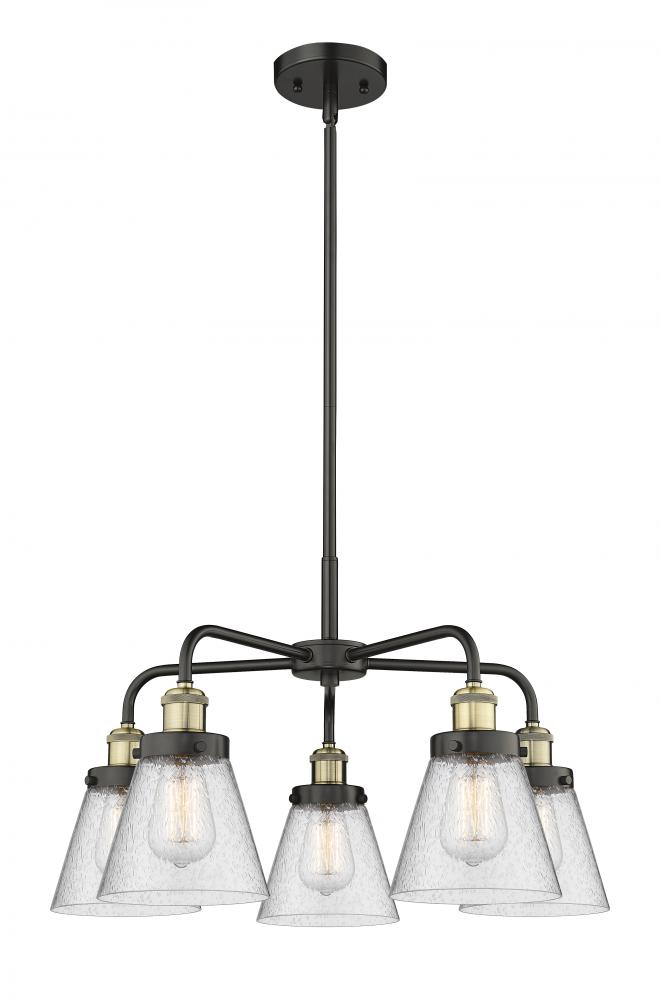 Cone - 5 Light - 25 inch - Black Antique Brass - Chandelier