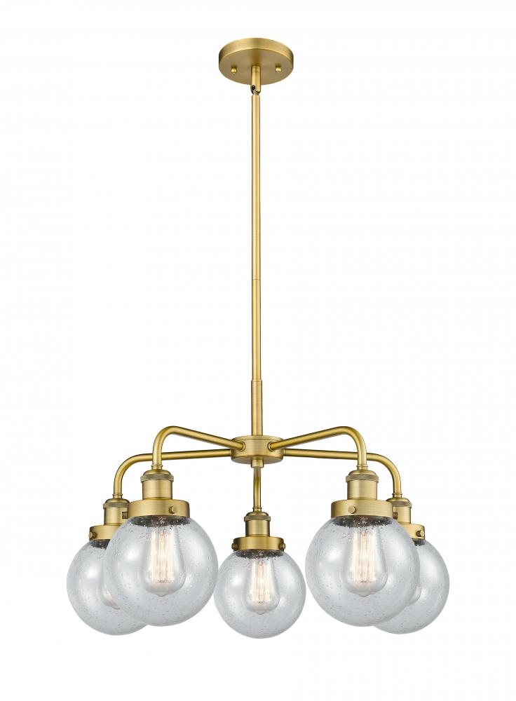 Beacon - 5 Light - 25 inch - Brushed Brass - Chandelier