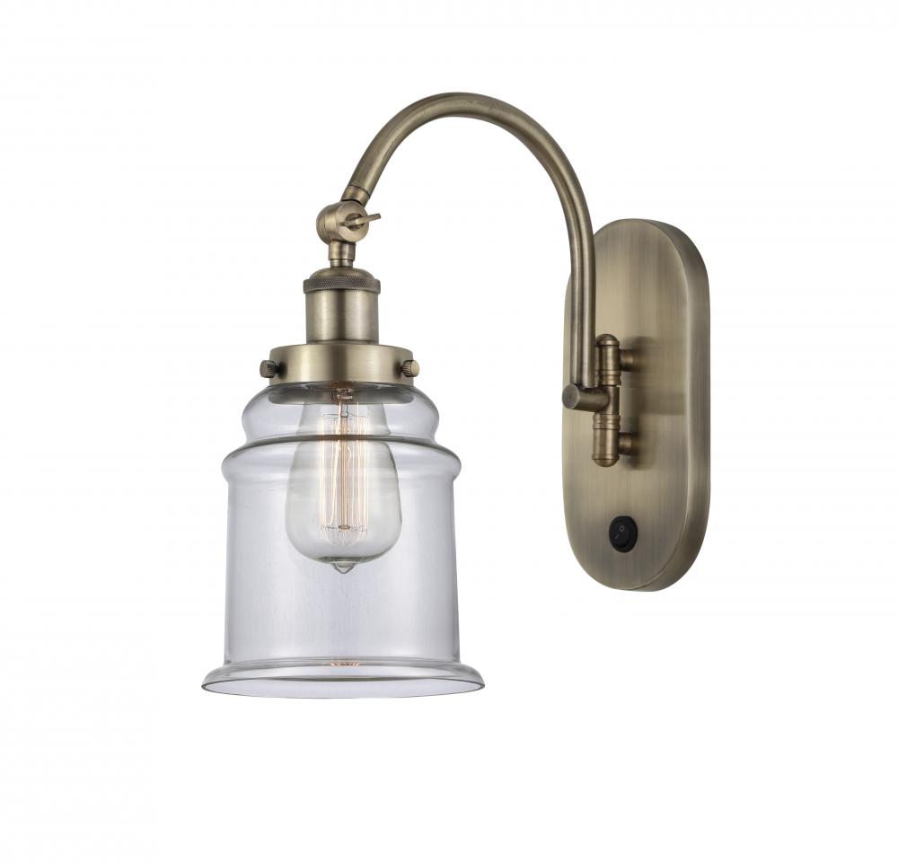 Canton - 1 Light - 7 inch - Antique Brass - Adjustable Swing Arm