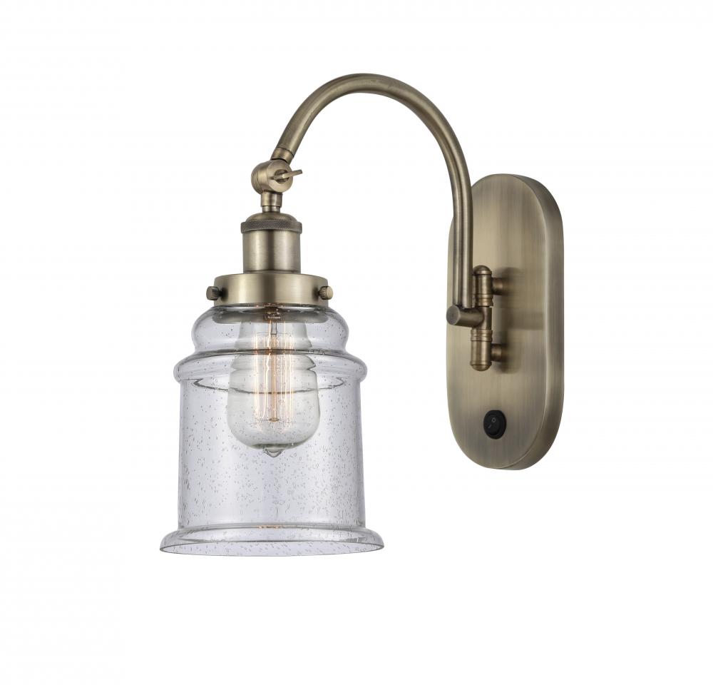 Canton - 1 Light - 7 inch - Antique Brass - Adjustable Swing Arm