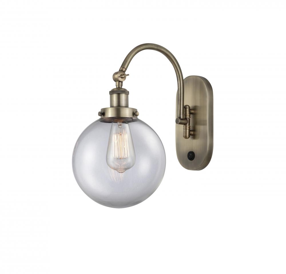 Beacon - 1 Light - 8 inch - Antique Brass - Adjustable Swing Arm