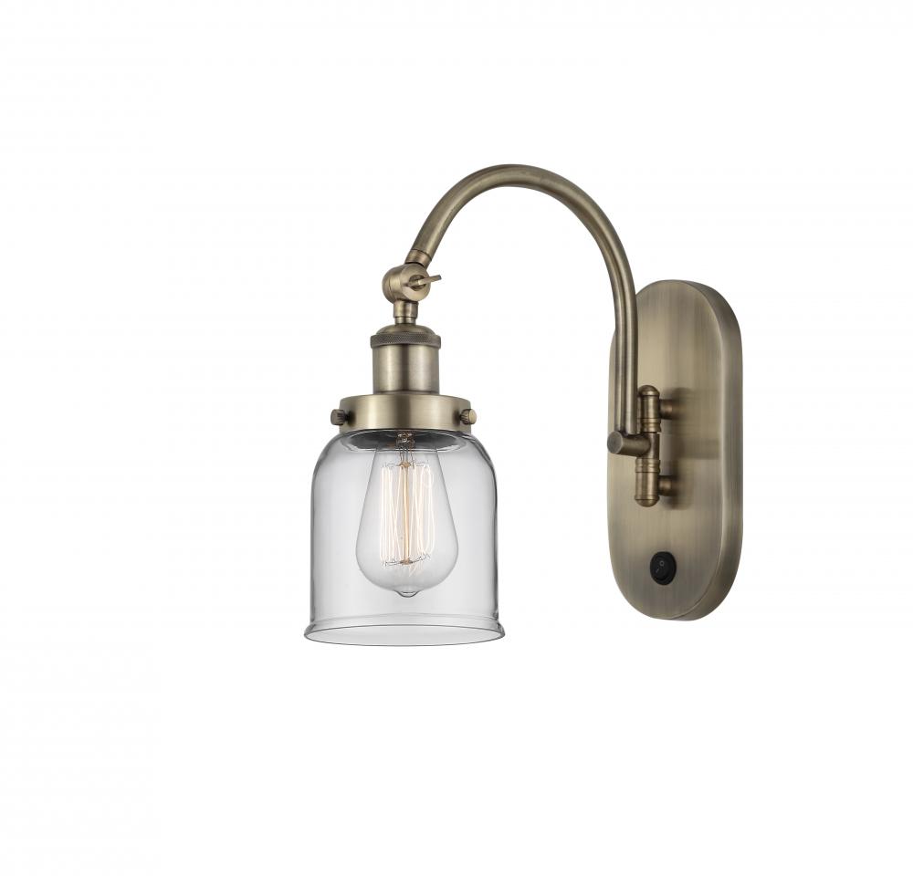 Bell - 1 Light - 5 inch - Antique Brass - Adjustable Swing Arm