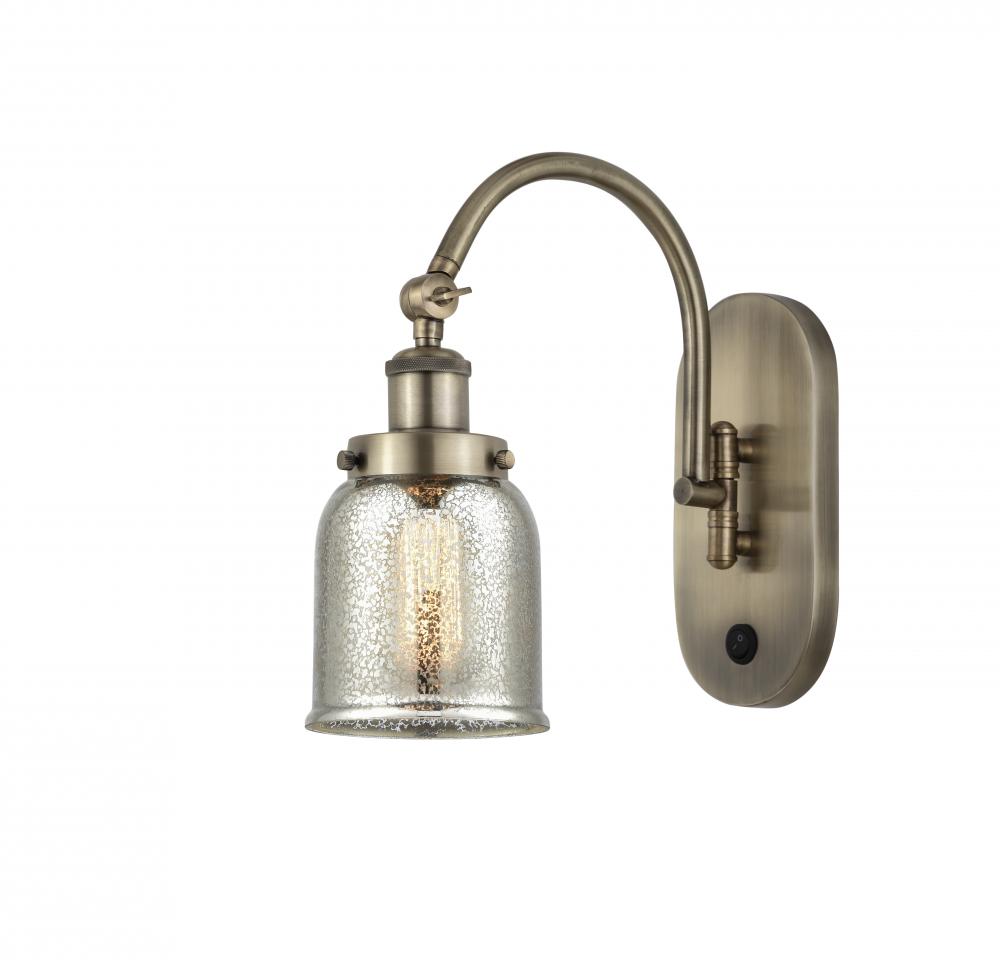 Bell - 1 Light - 5 inch - Antique Brass - Adjustable Swing Arm