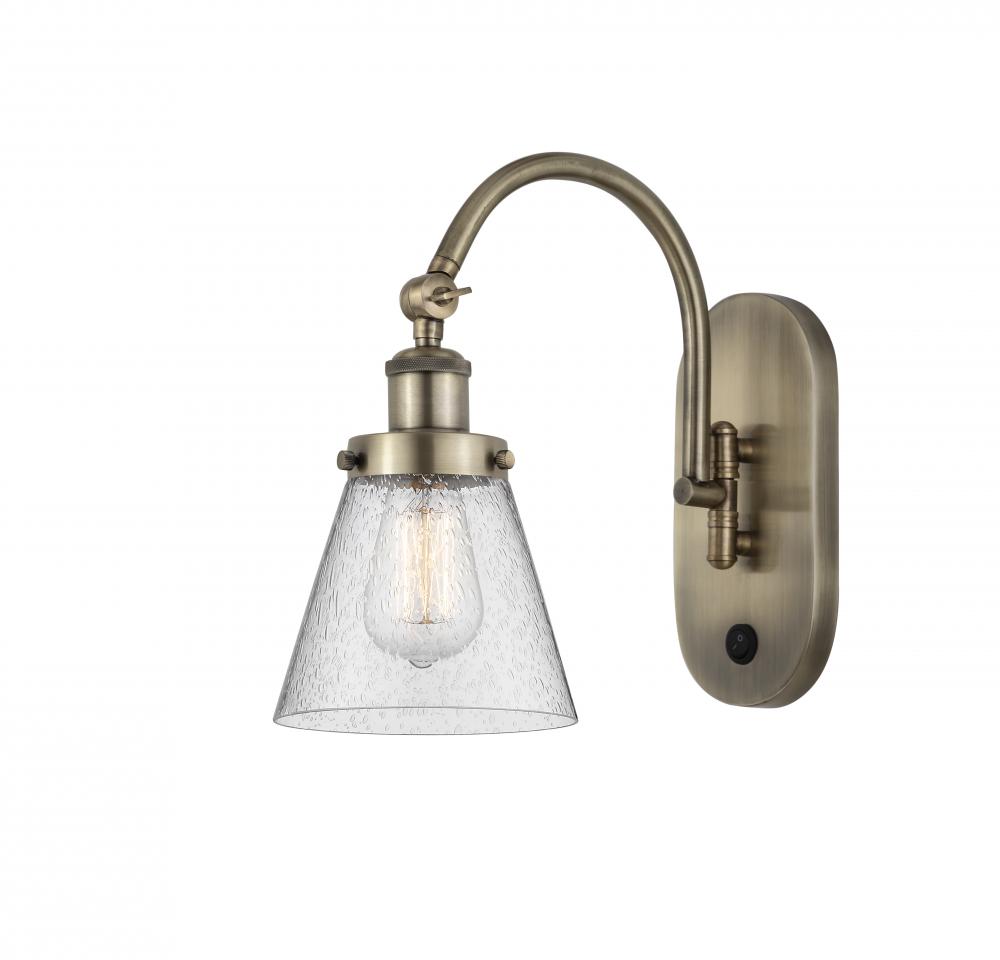 Cone - 1 Light - 6 inch - Antique Brass - Adjustable Swing Arm