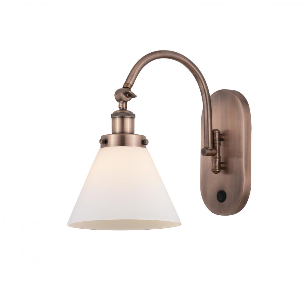 Cone - 1 Light - 8 inch - Antique Copper - Adjustable Swing Arm