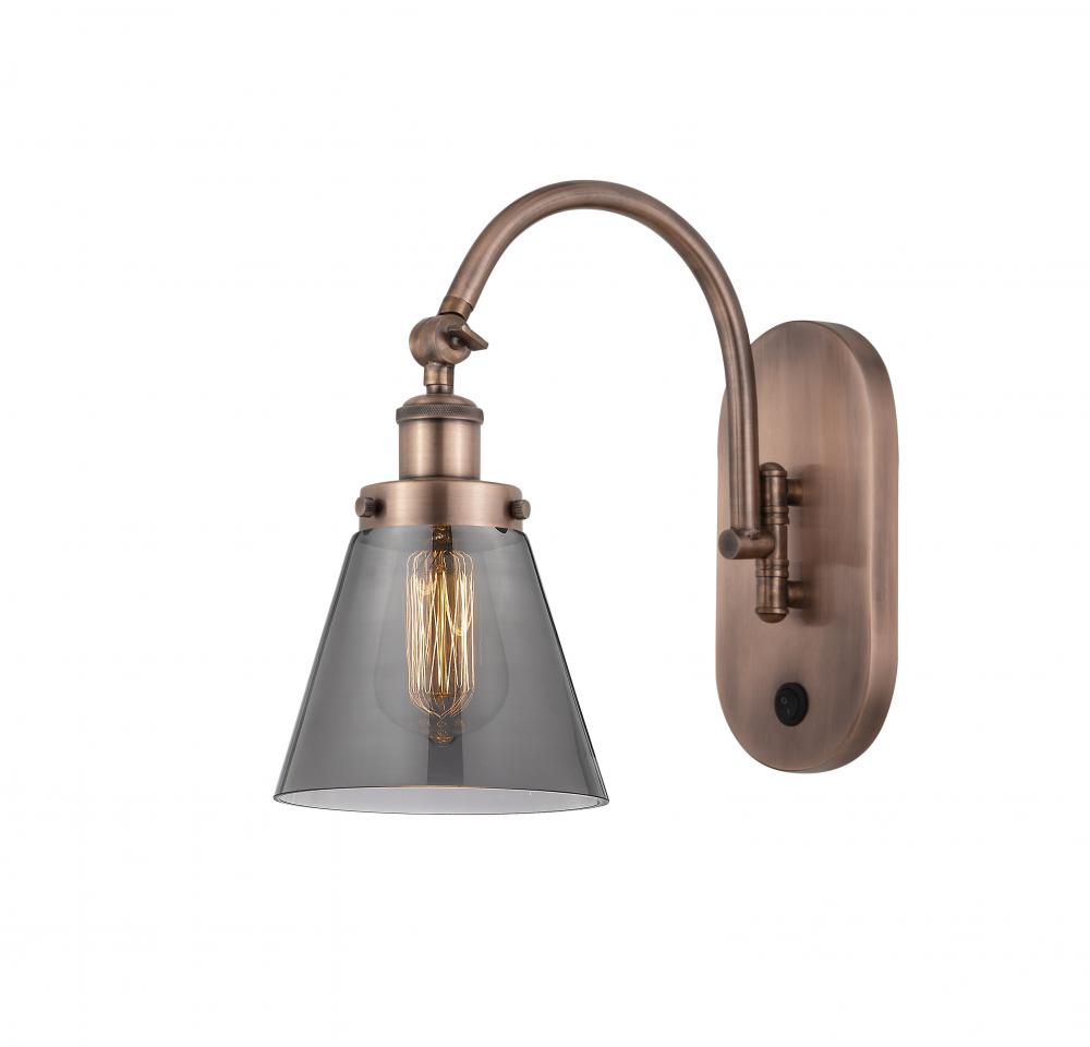 Cone - 1 Light - 6 inch - Antique Copper - Adjustable Swing Arm