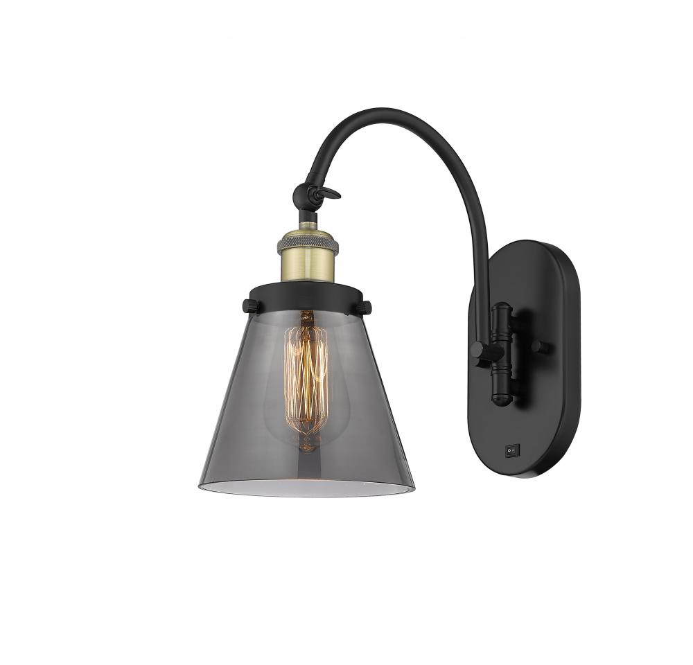 Cone - 1 Light - 6 inch - Black Antique Brass - Adjustable Swing Arm