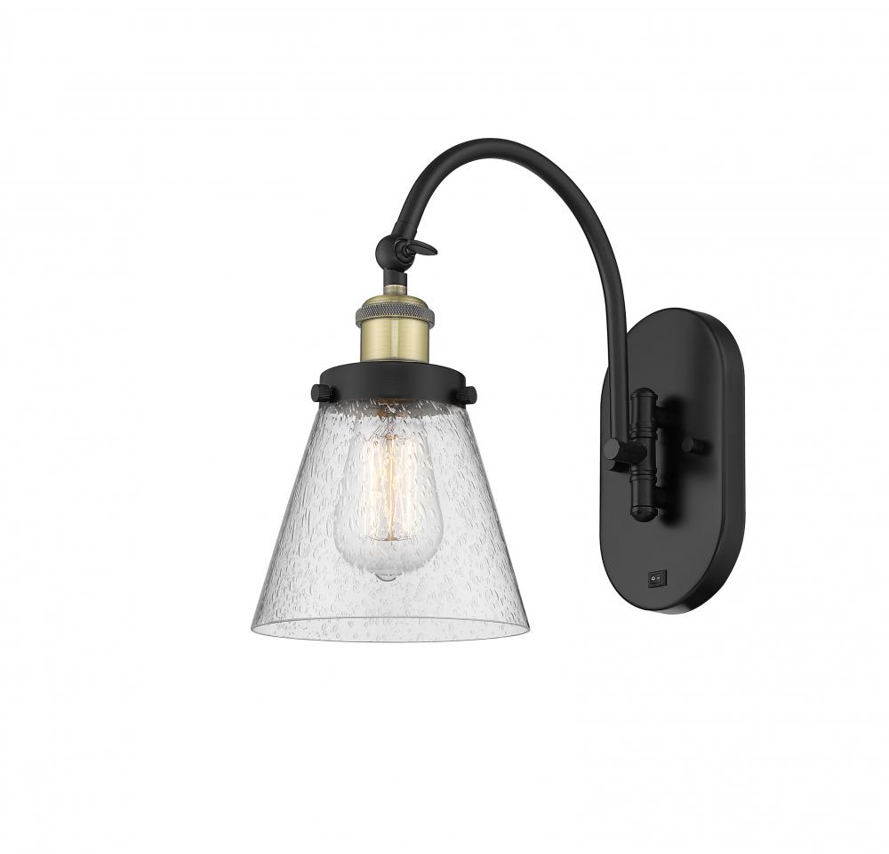Cone - 1 Light - 6 inch - Black Antique Brass - Adjustable Swing Arm
