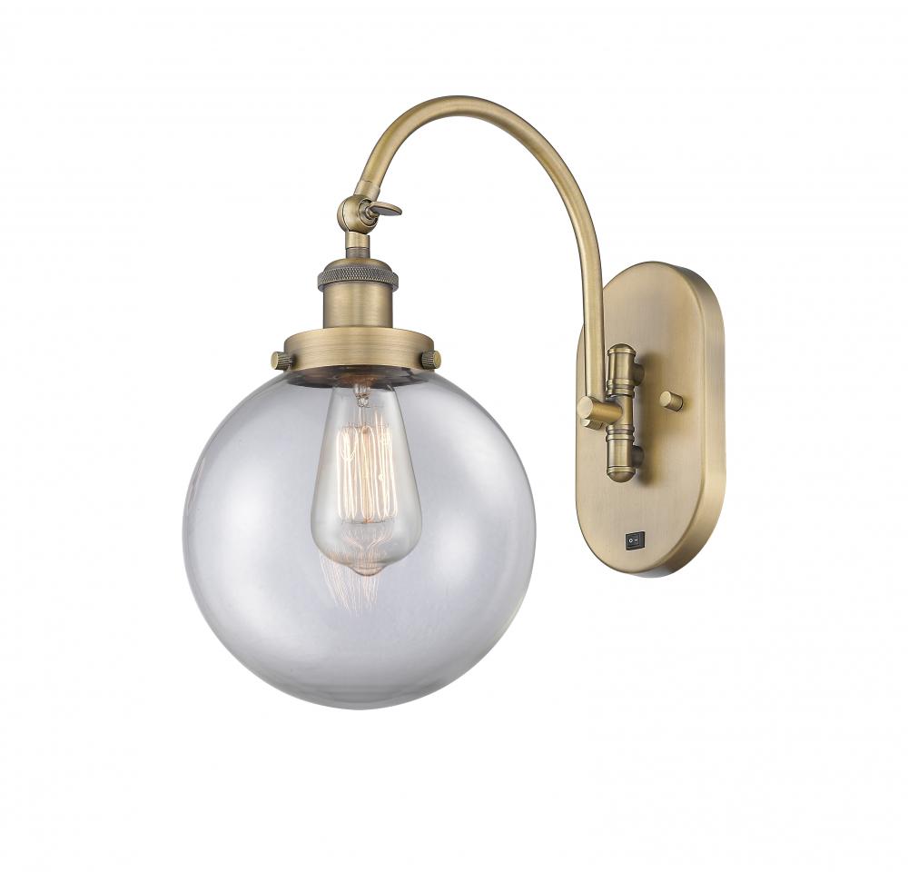 Beacon - 1 Light - 8 inch - Brushed Brass - Adjustable Swing Arm