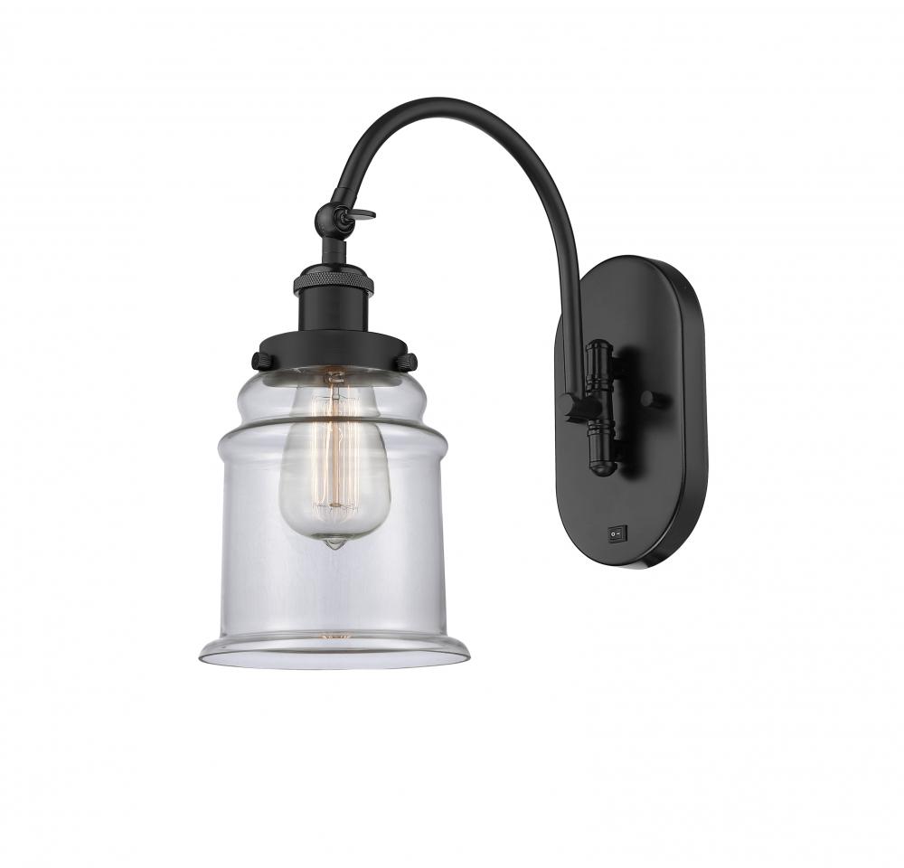 Canton - 1 Light - 7 inch - Matte Black - Adjustable Swing Arm