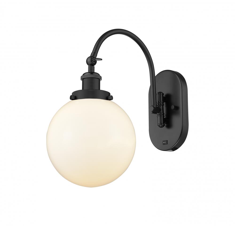 Beacon - 1 Light - 8 inch - Matte Black - Adjustable Swing Arm