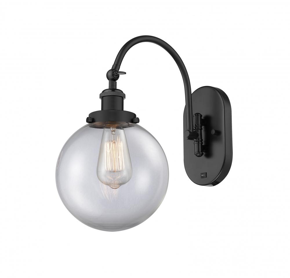 Beacon - 1 Light - 8 inch - Matte Black - Adjustable Swing Arm