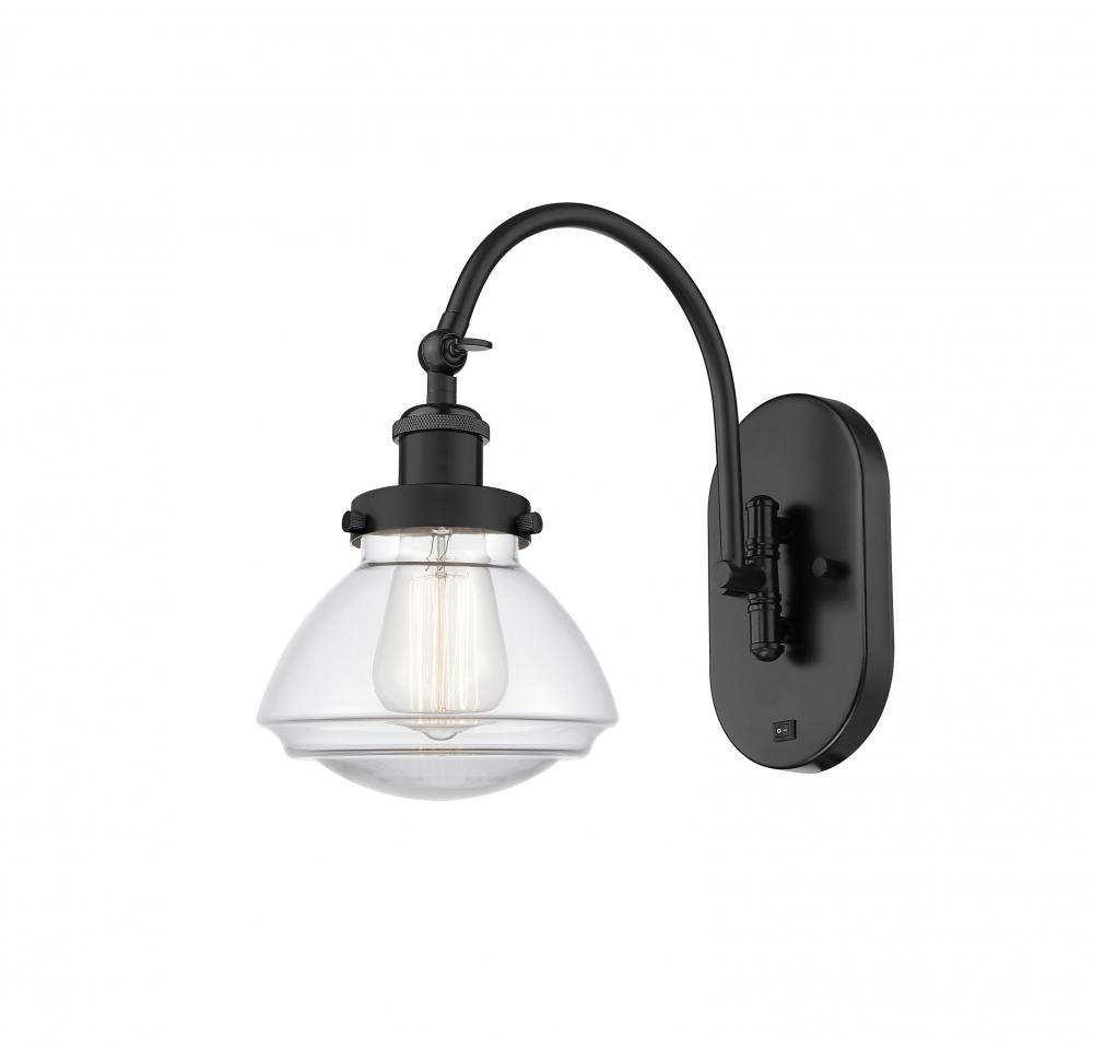 Olean - 1 Light - 7 inch - Matte Black - Adjustable Swing Arm