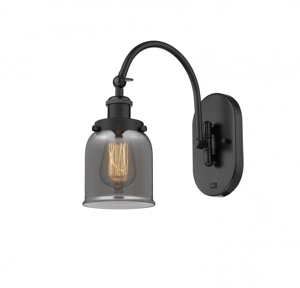 Bell - 1 Light - 5 inch - Matte Black - Adjustable Swing Arm