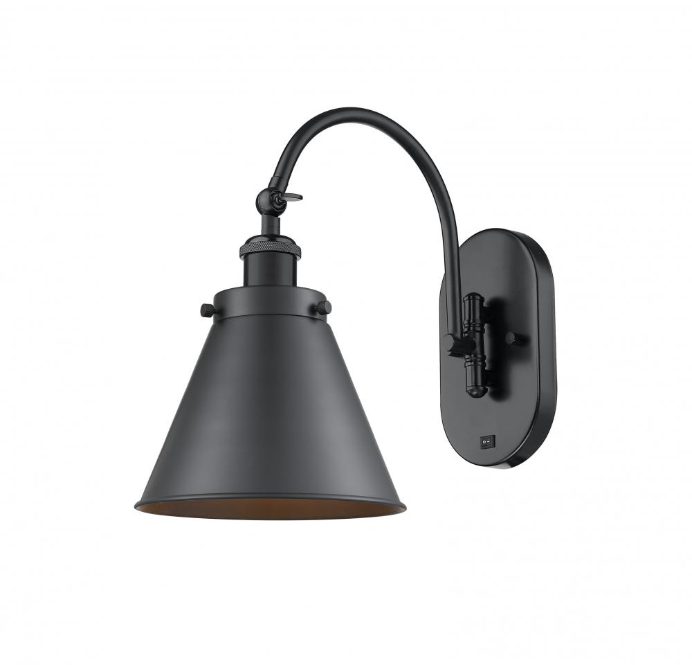 Appalachian - 1 Light - 8 inch - Matte Black - Adjustable Swing Arm