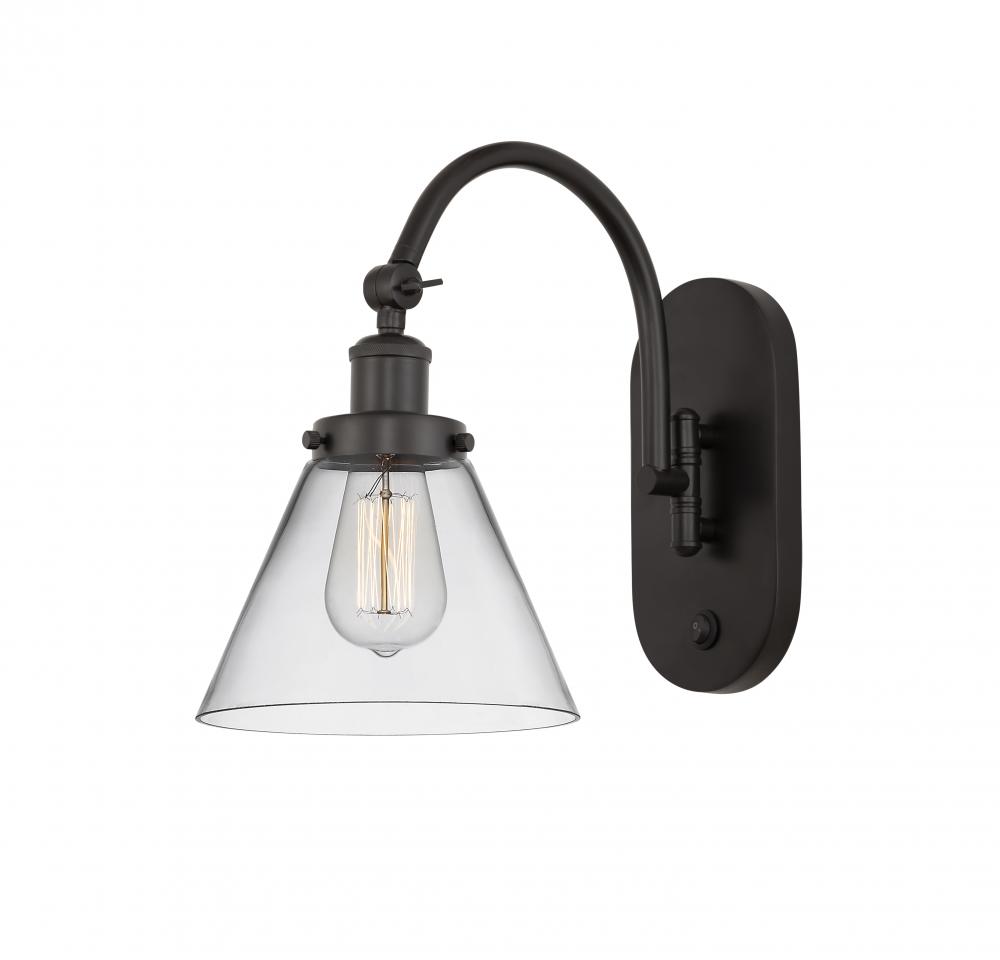 Cone - 1 Light - 8 inch - Oil Rubbed Bronze - Adjustable Swing Arm