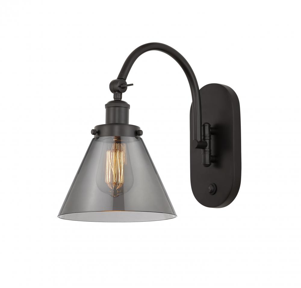 Cone - 1 Light - 8 inch - Oil Rubbed Bronze - Adjustable Swing Arm