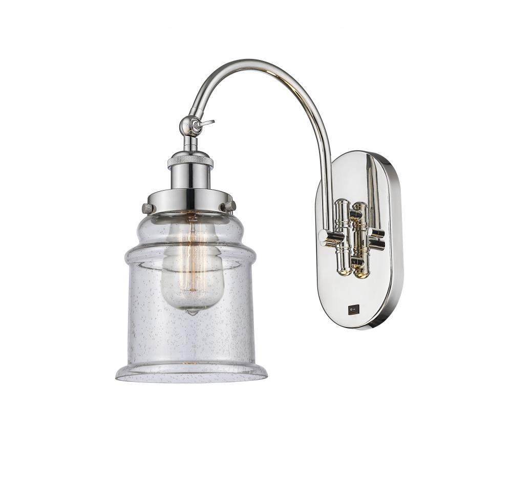 Canton - 1 Light - 7 inch - Polished Nickel - Adjustable Swing Arm