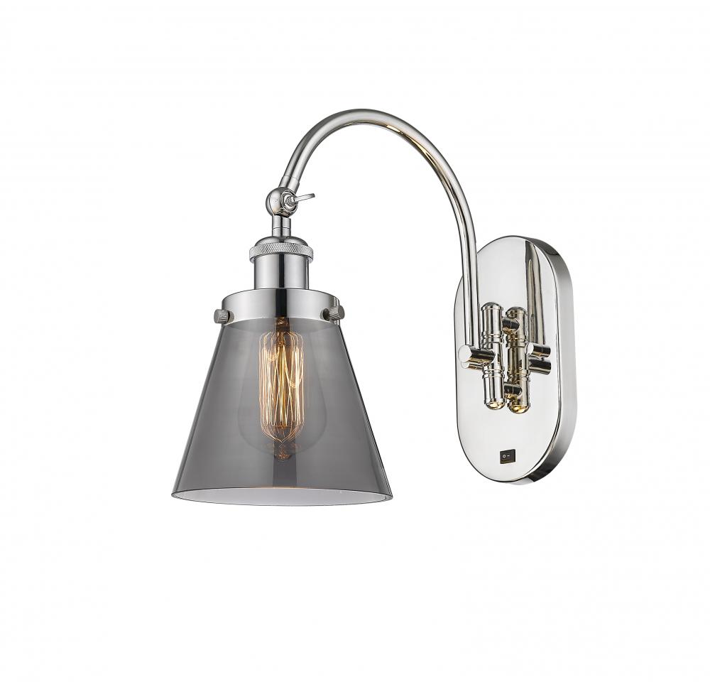 Cone - 1 Light - 6 inch - Polished Nickel - Adjustable Swing Arm