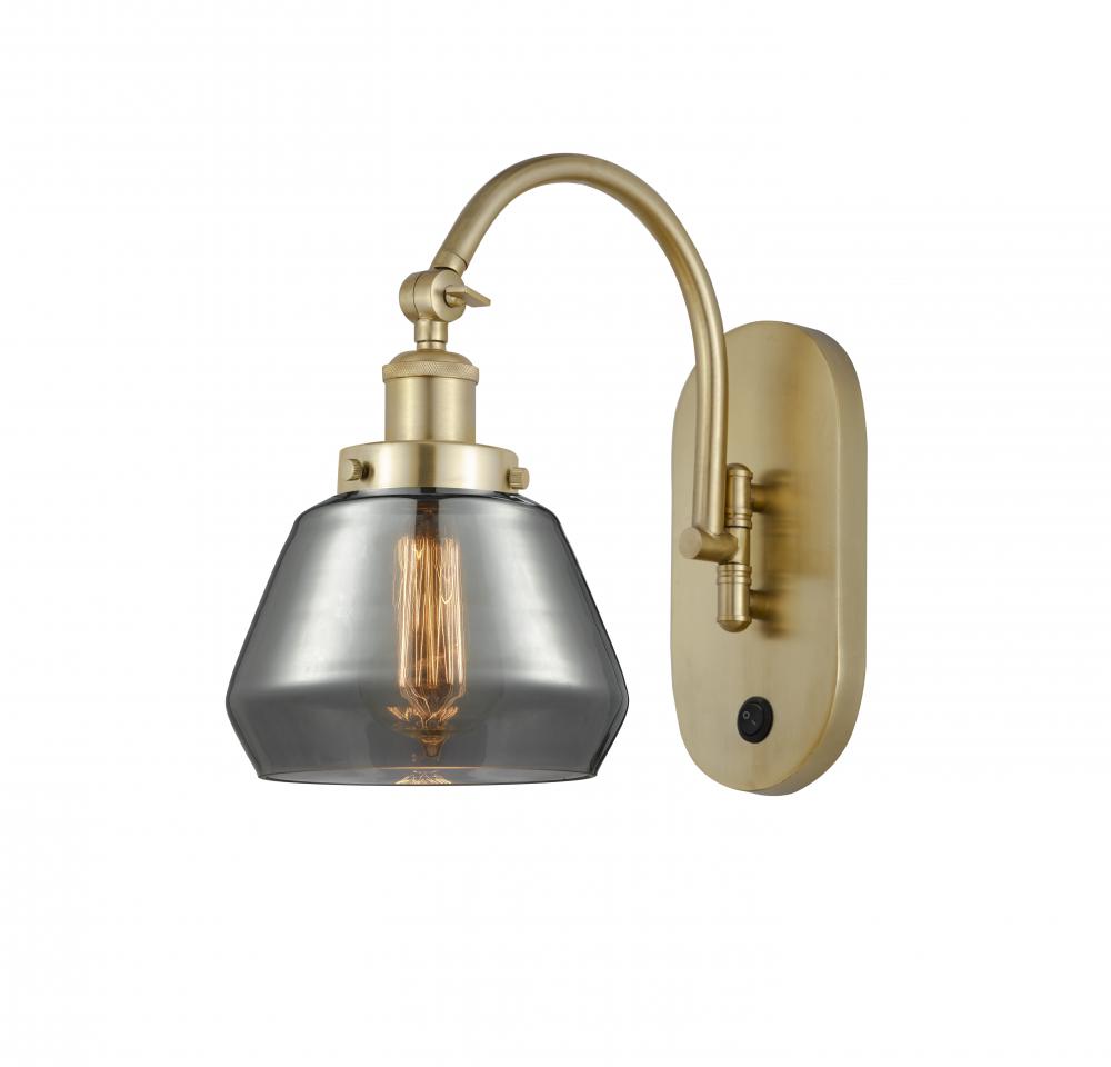 Fulton - 1 Light - 7 inch - Satin Gold - Adjustable Swing Arm
