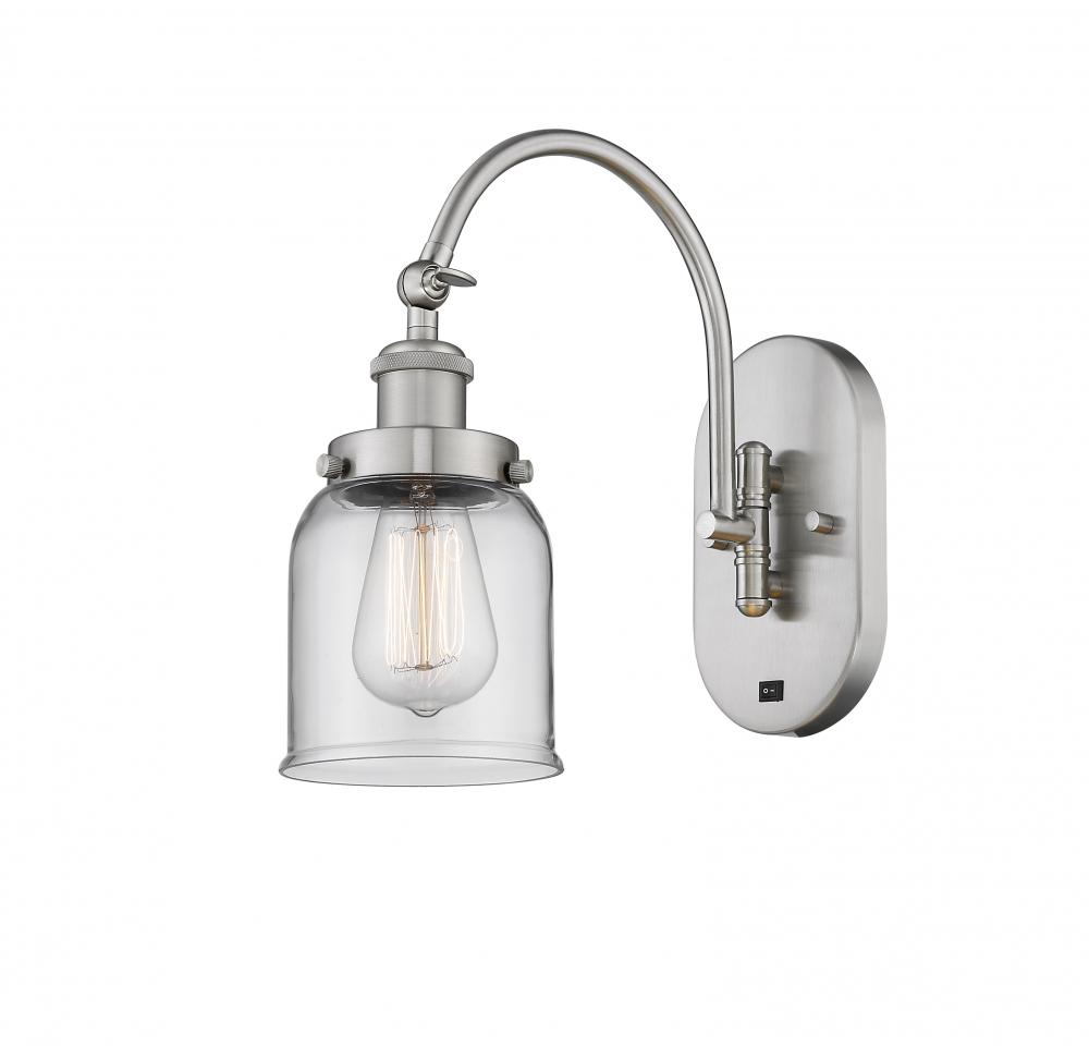 Bell - 1 Light - 5 inch - Brushed Satin Nickel - Adjustable Swing Arm