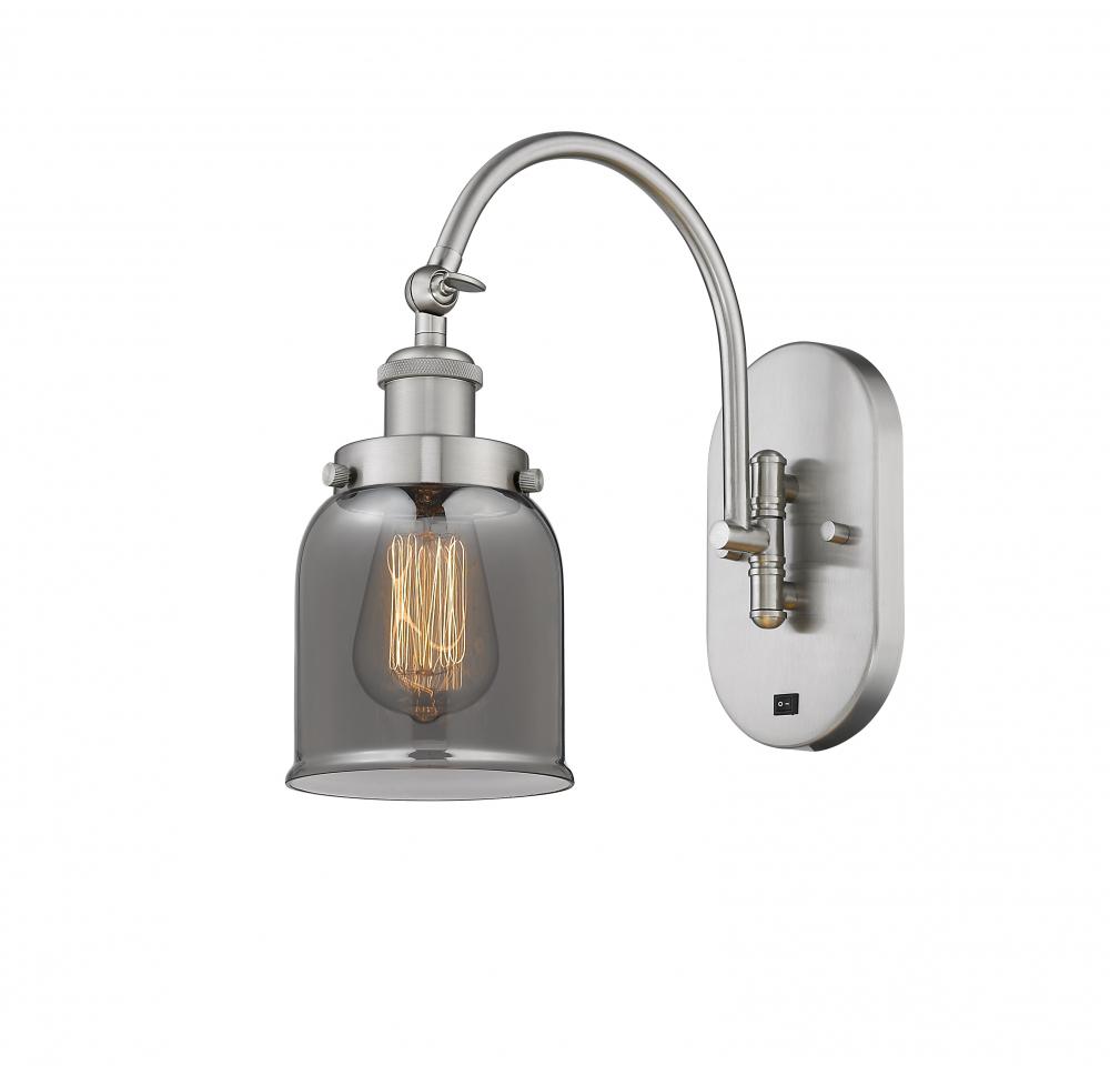 Bell - 1 Light - 5 inch - Brushed Satin Nickel - Adjustable Swing Arm