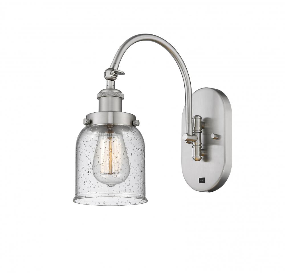 Bell - 1 Light - 5 inch - Brushed Satin Nickel - Adjustable Swing Arm