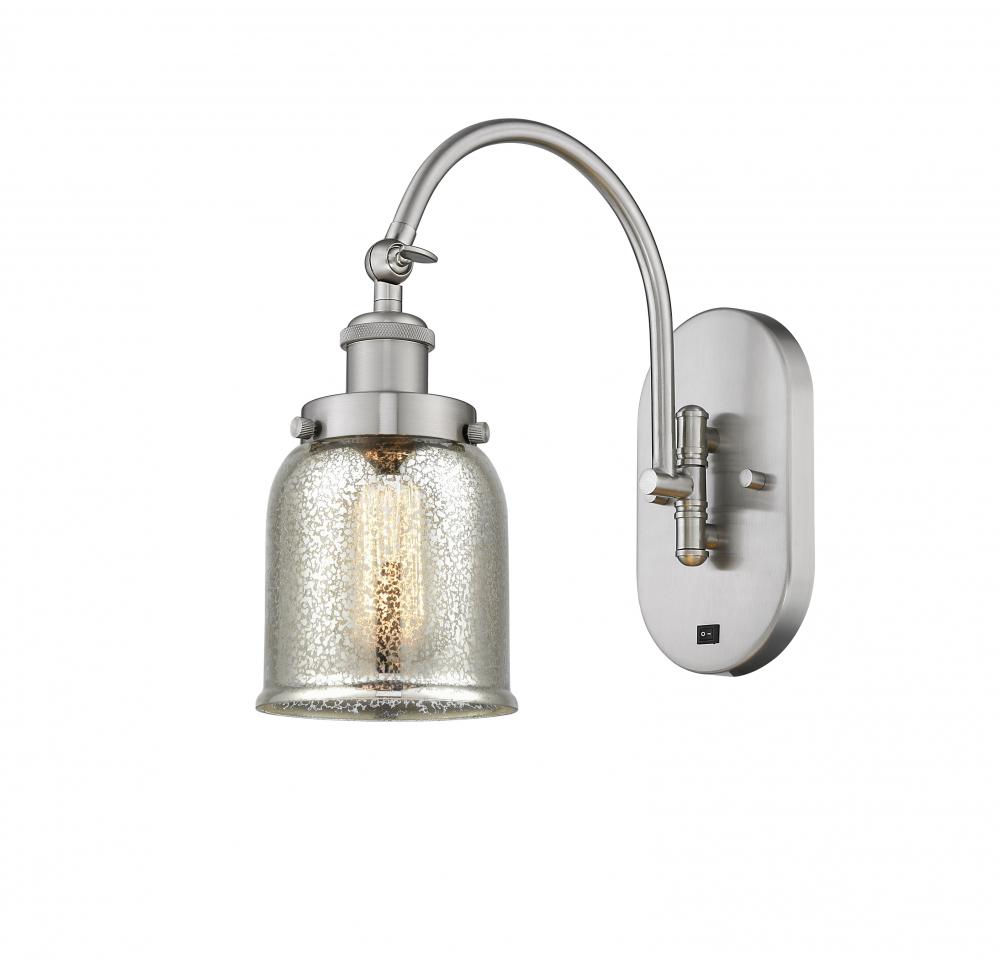 Bell - 1 Light - 5 inch - Brushed Satin Nickel - Adjustable Swing Arm
