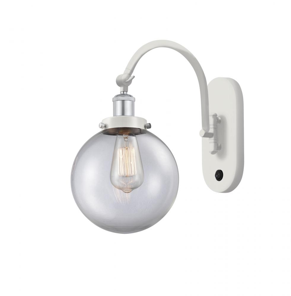 Beacon - 1 Light - 8 inch - White Polished Chrome - Adjustable Swing Arm