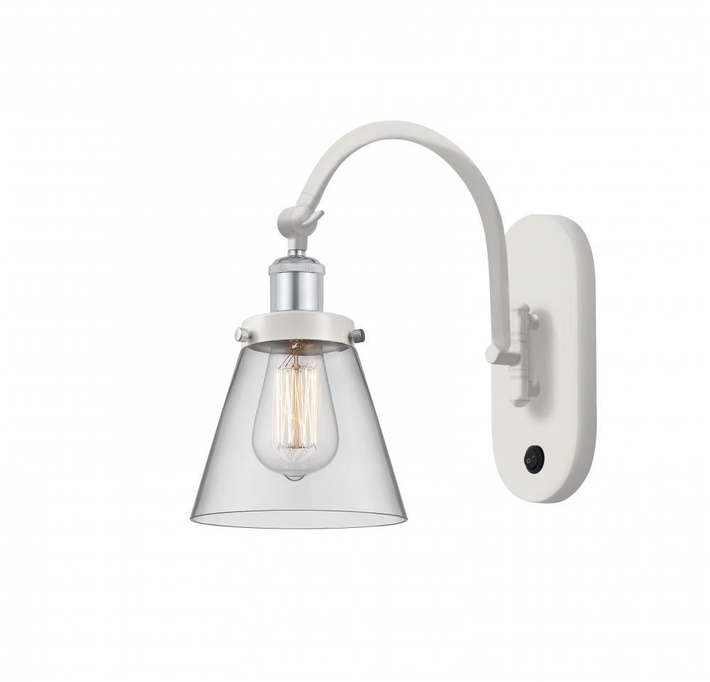 Cone - 1 Light - 6 inch - White Polished Chrome - Adjustable Swing Arm