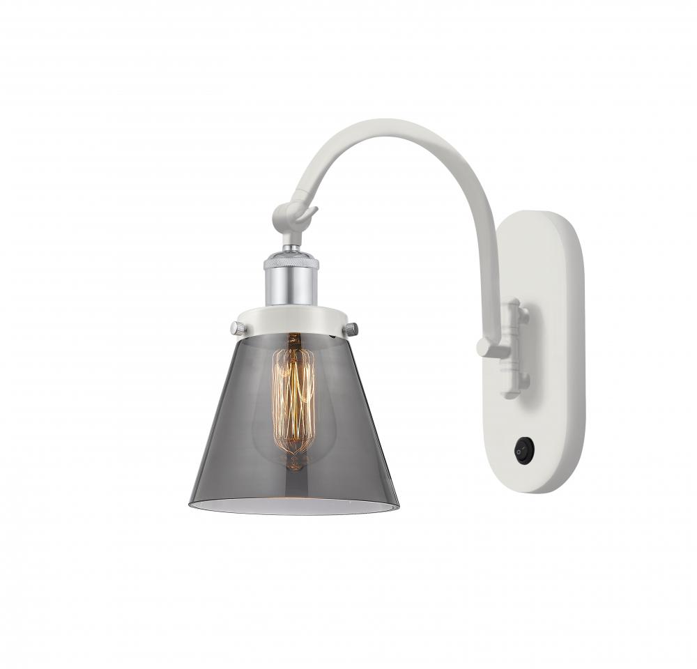 Cone - 1 Light - 6 inch - White Polished Chrome - Adjustable Swing Arm