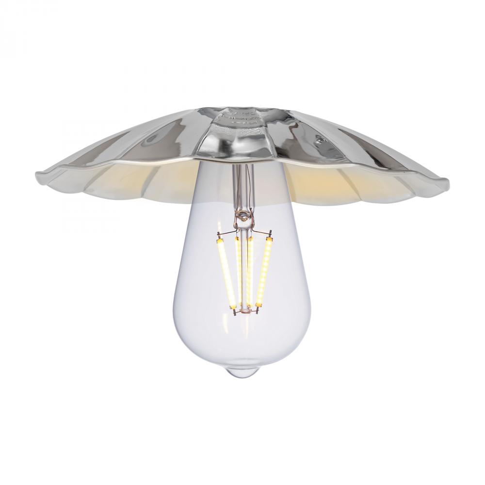 Scallop - 1 Light - 8 inch - Polished Chrome - Mini Pendant