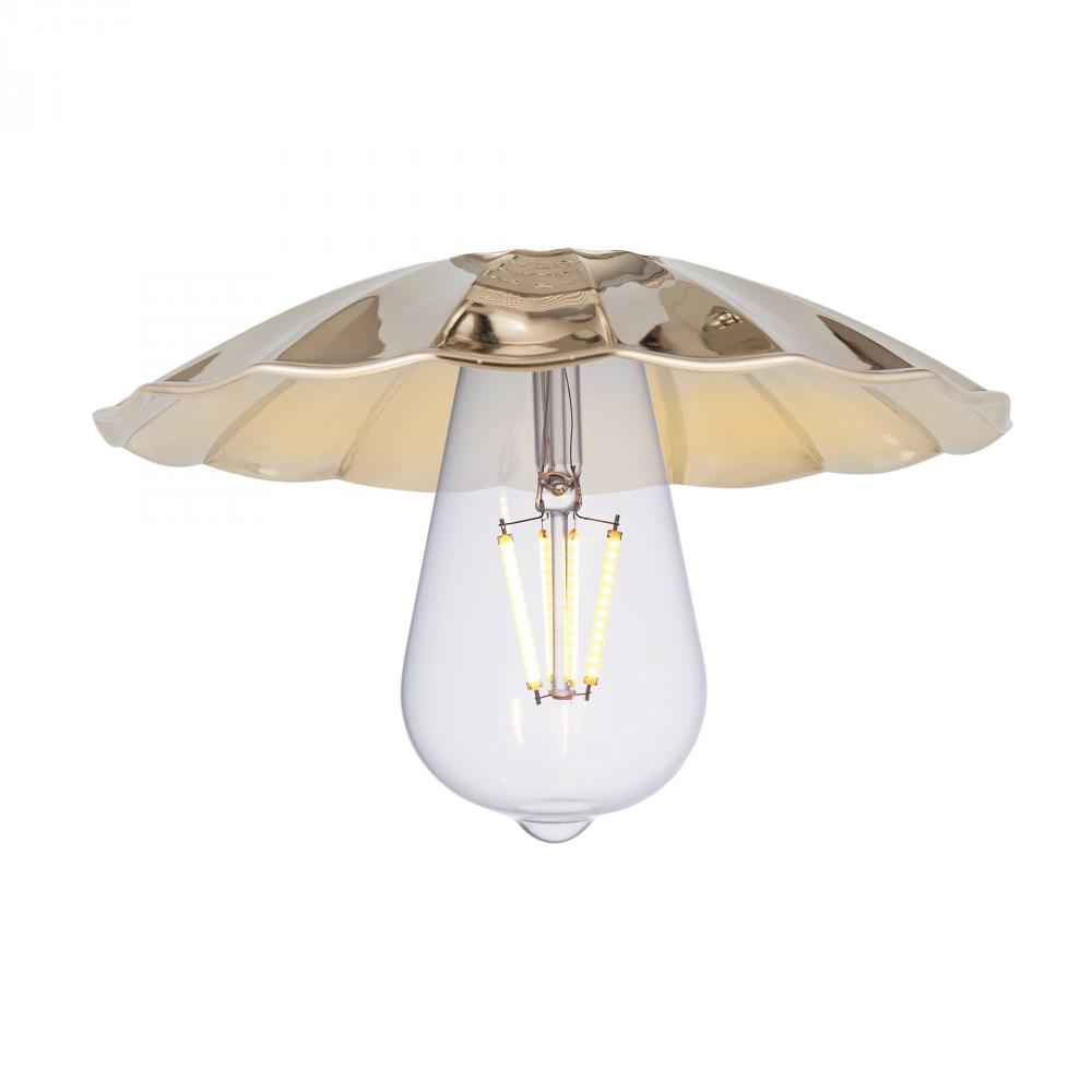 Scallop - 1 Light - 8 inch - Polished Nickel - Mini Pendant